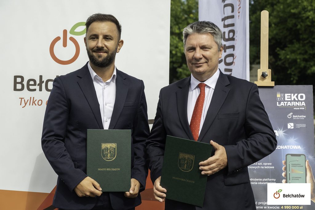 Bełchatów wymieni 3,5 tys. lamp – Patryk Marjan podczas podpisania umowy