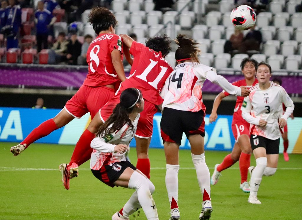 Korea Północna – Japonia U-20 – piłkarki podczas meczu mistrzostw świata kobiet U-20 w Łodzi.